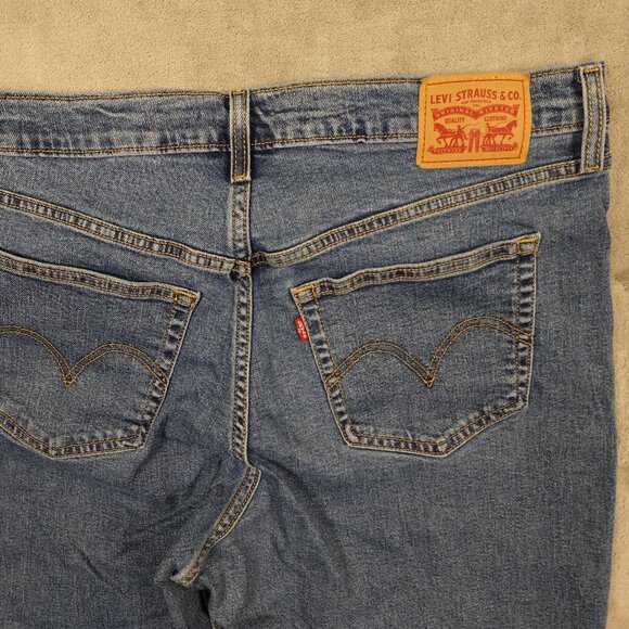 Levi's jeans Wedgie Straight women's 18W blue denim button fly red tab high rise - Picture 11 of 14